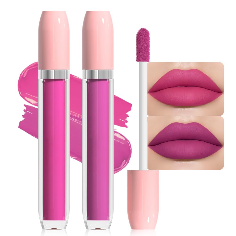 BINGBRUSH Super Matte Longwear No-Budge Stay On Smudge Proof Liquid Lipstick Long Lasting Makeup for Women,Highly Pigmented Color and Instant Shine, Cheeky