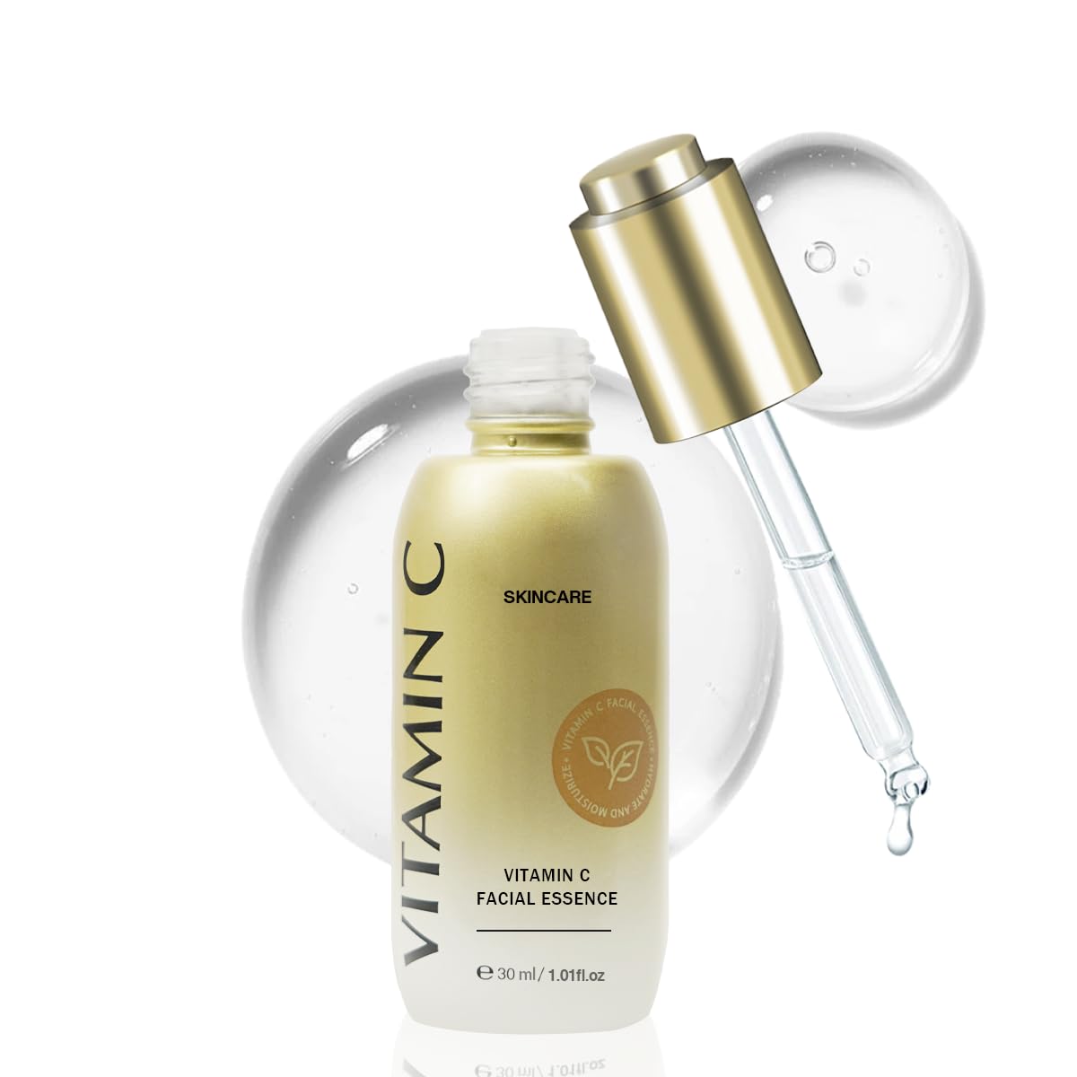Vitamin C Serum for Face with Hyaluronic Acid, Boost Skin Collagen, Brightening, Antioxidant, Anti-Aging, Hydrate & Plump, Improve Appearance of Dark Spots, Tone, Fine Lines Facial Serum 30ml/1 fl oz