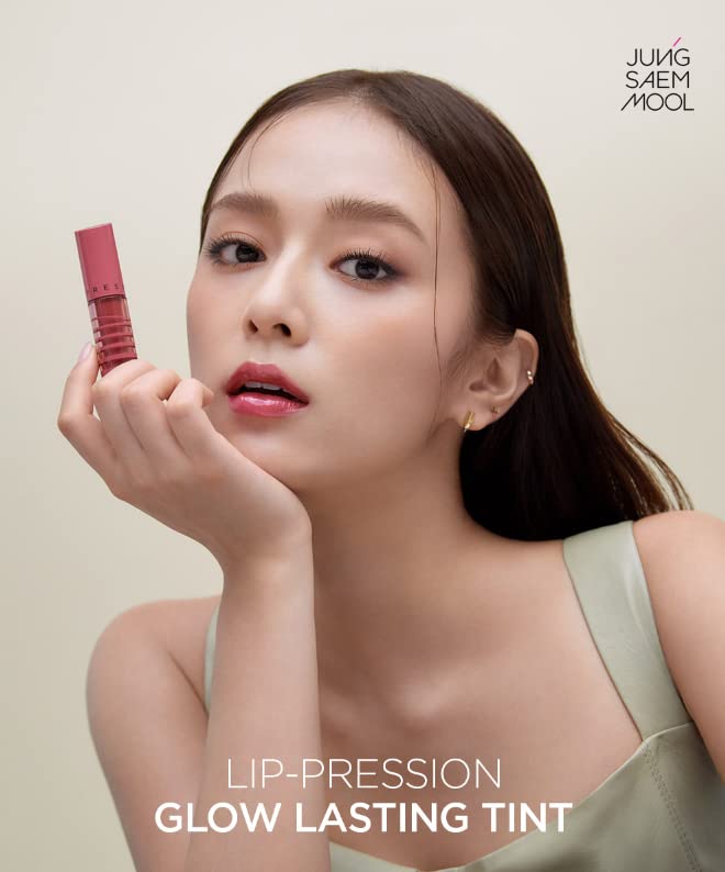 JUNG SAEM MOOL LIP-PRESSION Glow Lasting Tint 0.14 Fl Oz, Water-In-Oil Gloss Tint for Hydrated, Plump Lips, Non-Sticky Comfortable Fit for Radiant Lip Stain, Korean Lip Makeup (Soft Beige)