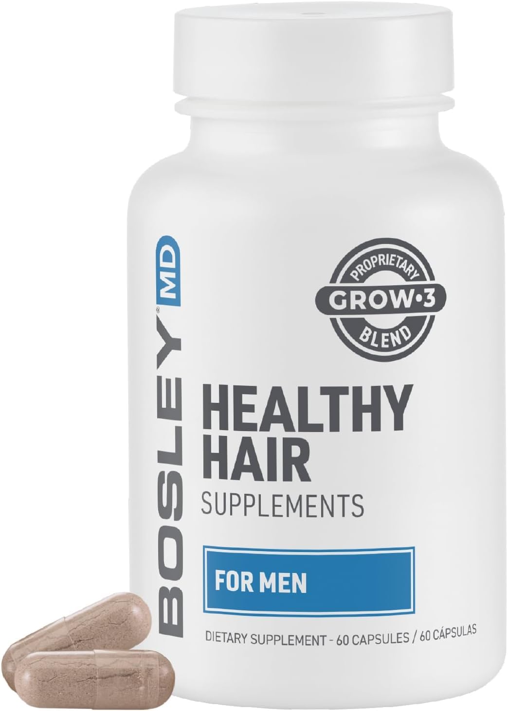 Men’s Healthy Hair Growth Supplements – DHT-Blocking Botanicals with Biotin, Niacin, Zinc & Pumpkin Seed - Rich in Vitamins & Minerals – Supports Thicker, Fuller Hair – 60 Capsules (2-Month Supply)