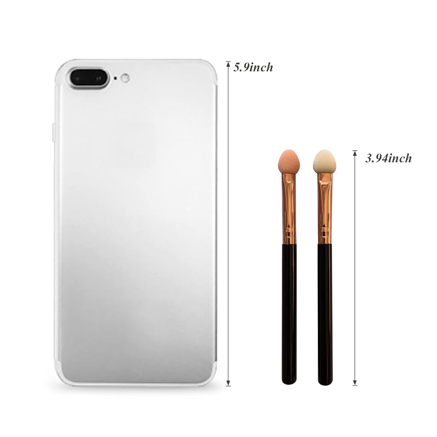 Makeup Brushes Set for Women Professional,UorPoto 10Pcs Sponge Eyeshadow Brush Sets Applicator Double Sided reusable