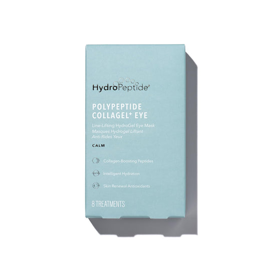 HydroPeptide PolyPeptide Collagel Eye Masks, Line-Lifting Hydrogel Under Eye Patch, Firmer Appearance & Hydration & Dark Circles, 8 Treatments