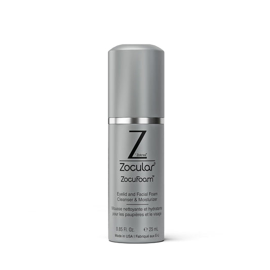 ZocuFoam Eyelid Cleanser - Foaming Eyelid Scrub - Natural pH Balanced Solution - 25mL