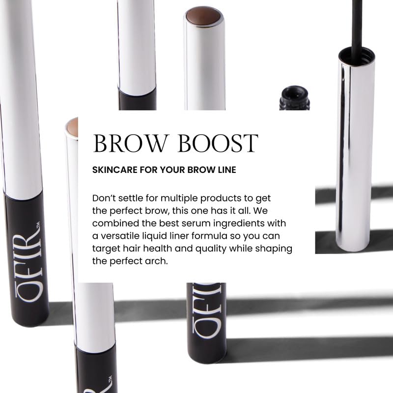 OFIR Brow Tonic Serum Browliner | Smudge-Proof Matte Finish | Hybrid Makeup & Skincare with Hyaluronic Acid & Plant Extracts | Strengthening | Cruelty-Free Brow Serum | Pecan - Warm Brown, 0.057 Oz