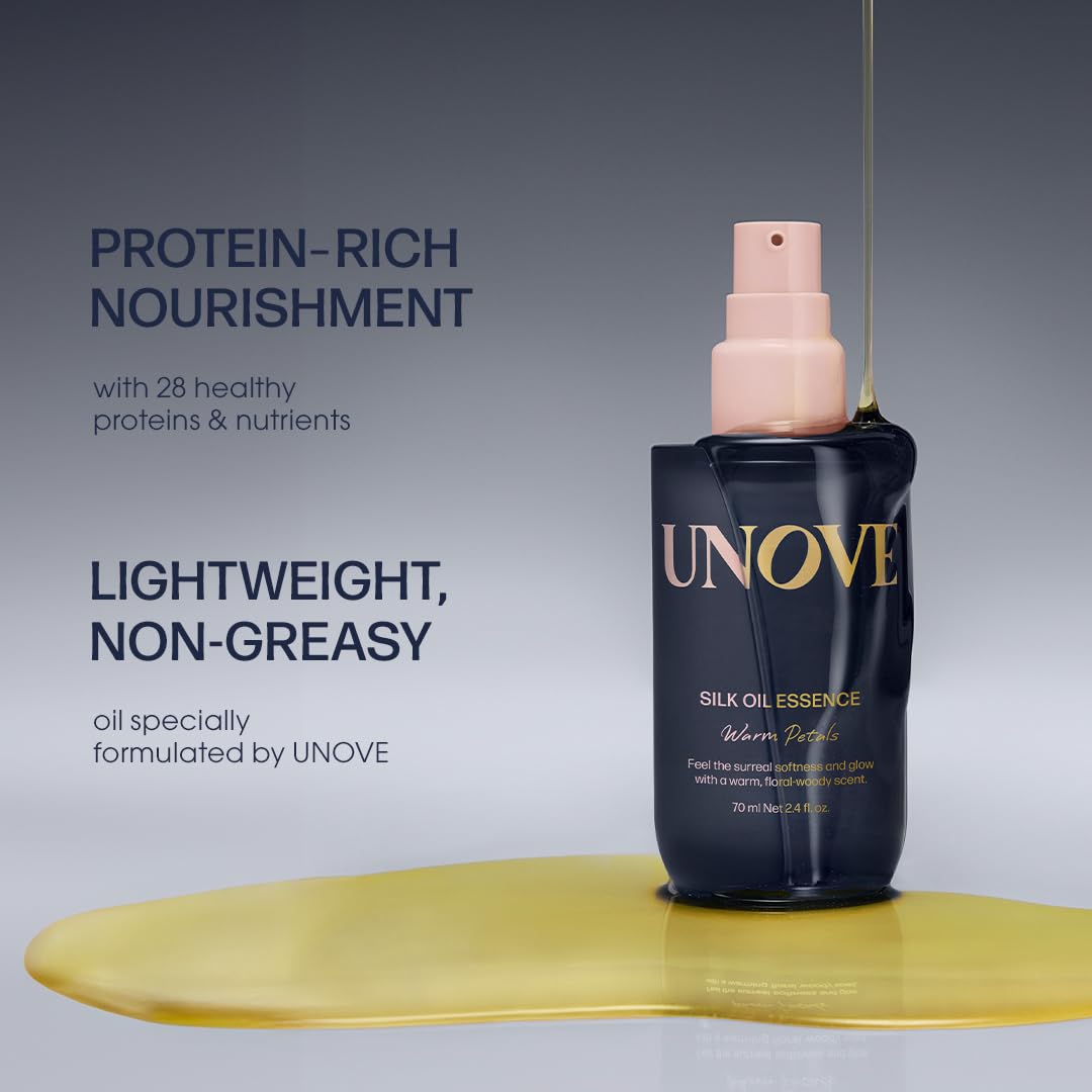 Silk Oil Essence Hair Serum 70ml/2.4fl.oz | Nourishing Hair Oil for Dry, Frizzy, and Damaged Hair | Lightweight Smoothing Serum | Frizz Control and Split End Care | Heat Protection