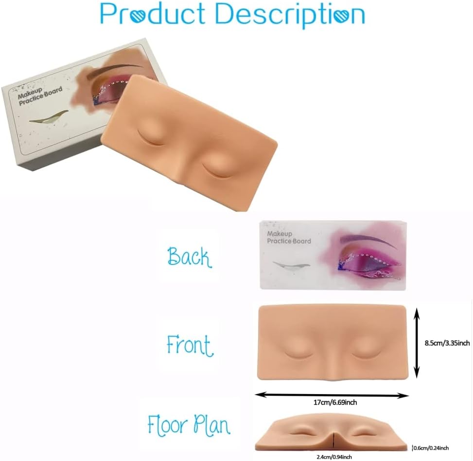 Makeup Practice Face, Makeup Practice Board, The Aid to Practicing Makeup, Silicone Makeup Mannequin Face Easy Makeup Apply and Removal for Professional Makeup Artists and