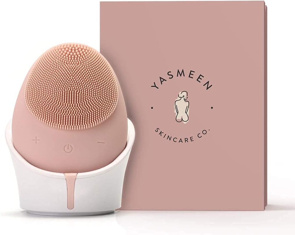 Sonic Facial Cleansing Brush, Waterproof Electric Face Cleansing Brush Device for Deep Cleaning|Gentle Exfoliating|Massaging,Rechargeable,Yasmeen Skincare Co.