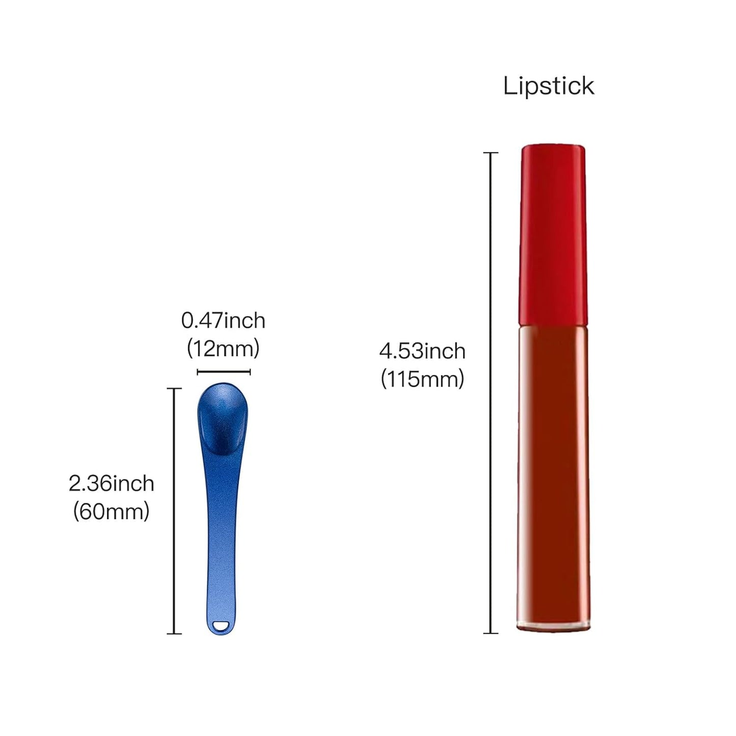 Tekson 6 Pieces Metal Cosmetic Skincare Spatula, Mini Mask facial Reusable Scoop, Makeup Beauty Spoons for Cream, Lotions, Moisturizers(Blue)