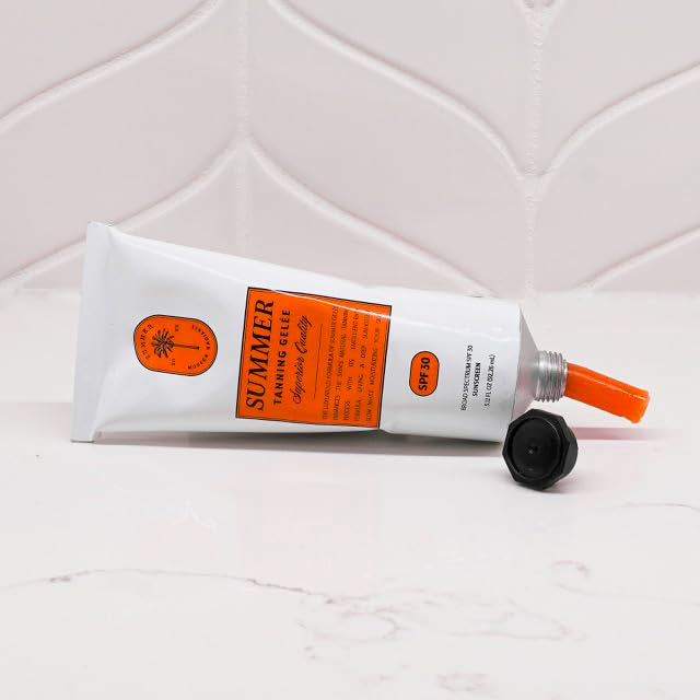 Summer Gelée Tanning Gel – SPF 30 Luxury Sun Tan Accelerator – Hydrating & Anti-Aging Formula with UVA/UVB Protection – Lightweight, Silky Gel for a Radiant, Sun-Kissed Glow – 3.12 FL OZ – USA Made