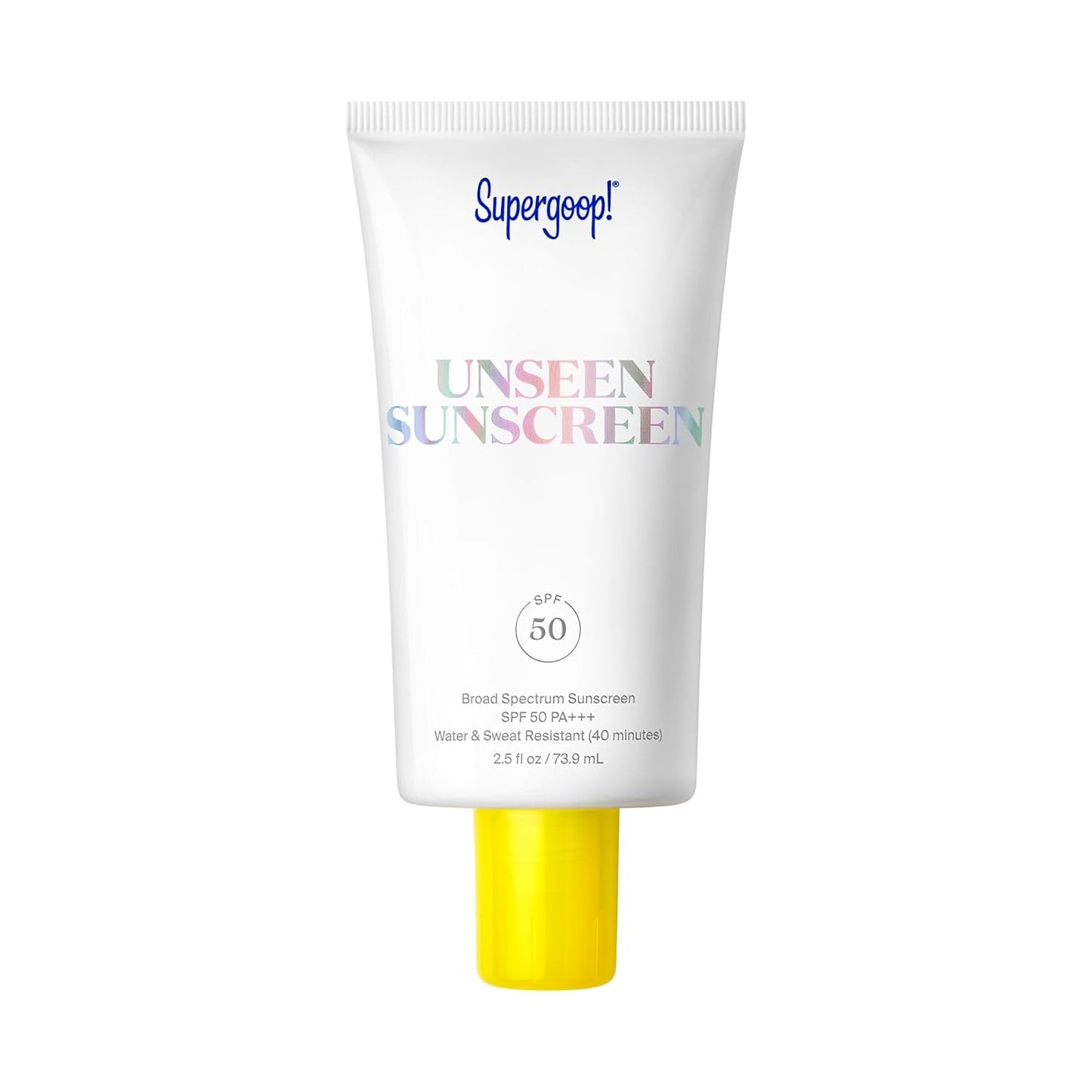 Supergoop! Unseen Sunscreen SPF 50 Invisible Sun Protection for Face - Broad Spectrum Face Sunscreen + Makeup-Gripping Primer - Weightless, Scentless, Oil Free - For All Skin Types - 2.5 fl oz