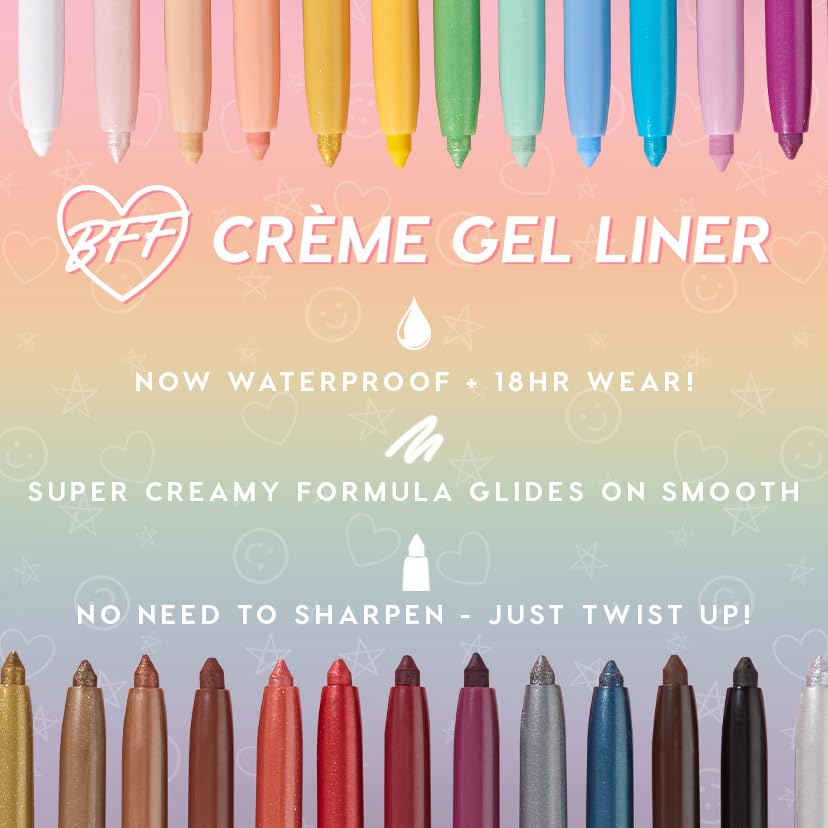 ColourPop Crème Gel Waterproof Eyeliner - 18HR Wear, Ultra-Pigmented Eyeliner Pencil with Matte & Metallic Finishes - Smudge-Proof, Vegan & Cruelty-Free - Punch (0.01 oz)