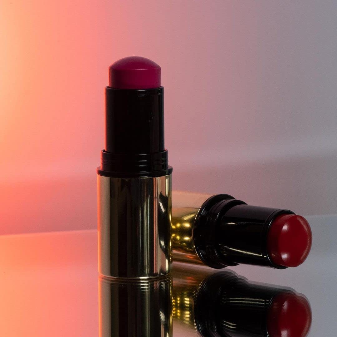 MAKE Beauty Heat Stroke Cream Blush Stick for Cheeks with Natural Hydrating Dewy Finish. Creamy Gel Blush Balm - Shade Scorched, Brick Red Cheek Tint