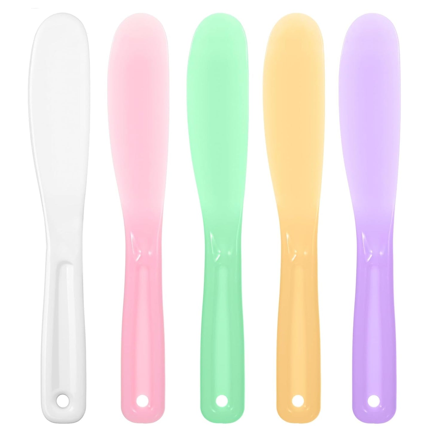 Silicone Face Mask Applicator Tool, 5Pcs Reusable Makeup Spatula,Mask Spatula, Small Plastic Skin Care Spatulas Cream & Lotion Spatulas Tools for DIY Skincare
