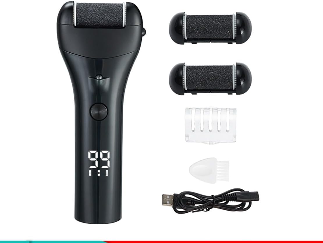 Electric Waterproof Callus Remover for Feet,3 Speed, Powerful Sander Grinder Pedicure Hard Dead Skin Remover. Rechargeable Portable Electronic Foot File Pedicure Kits.3 Rollers