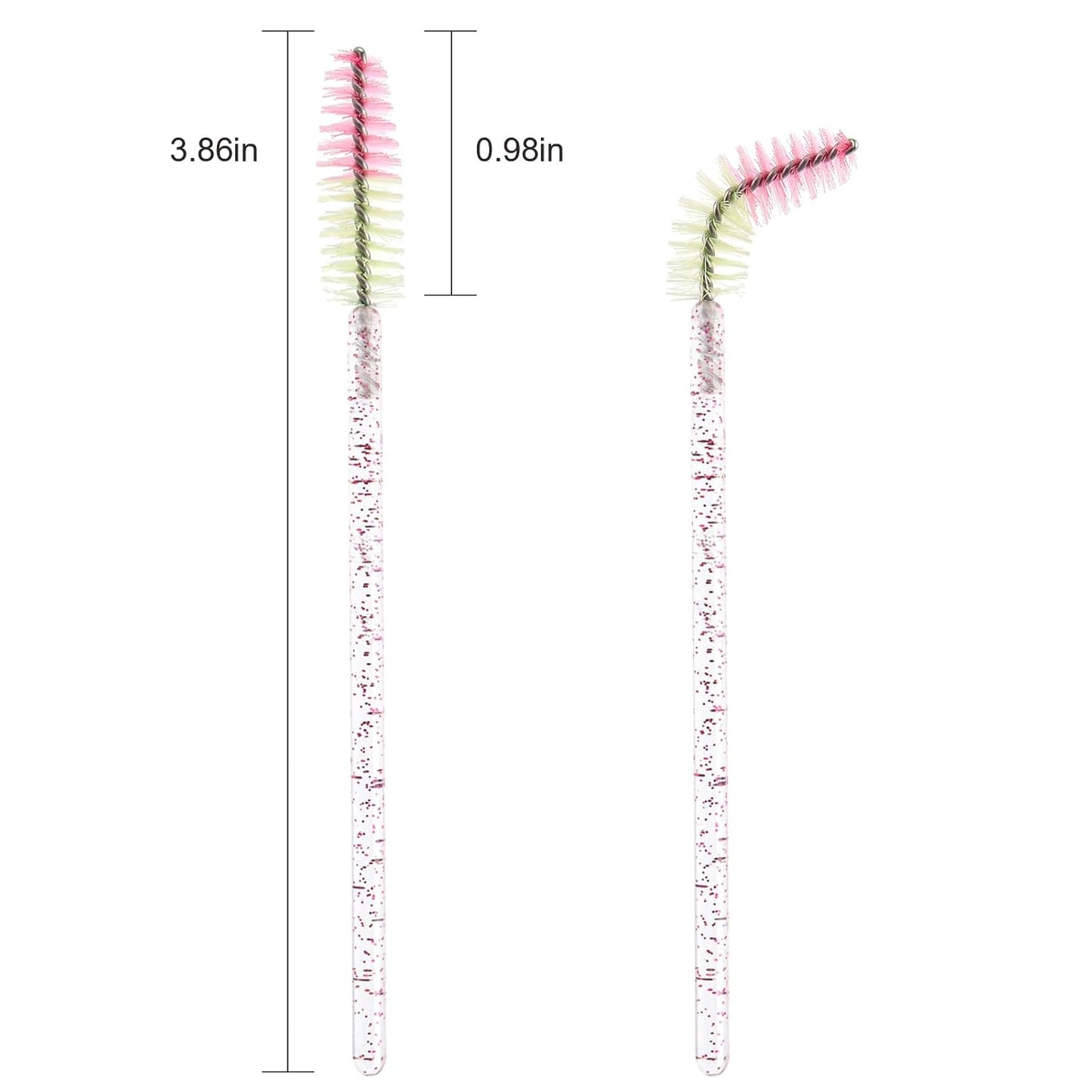 300PCS Disposable Mascara Wands Spoolie Brush Crystal Eyebrow Brushes Eyelash Extension Applicator Makeup Kits