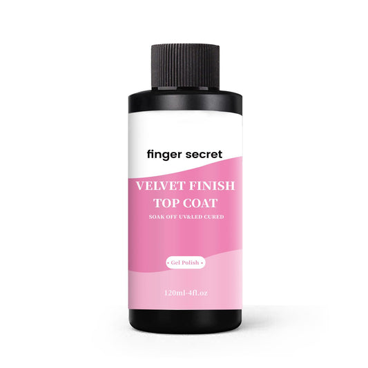Velvet Finish Top Coat, 120ml/4fl.ozt, Gel Polish Nail Polish for Nail Art Manicure DIY