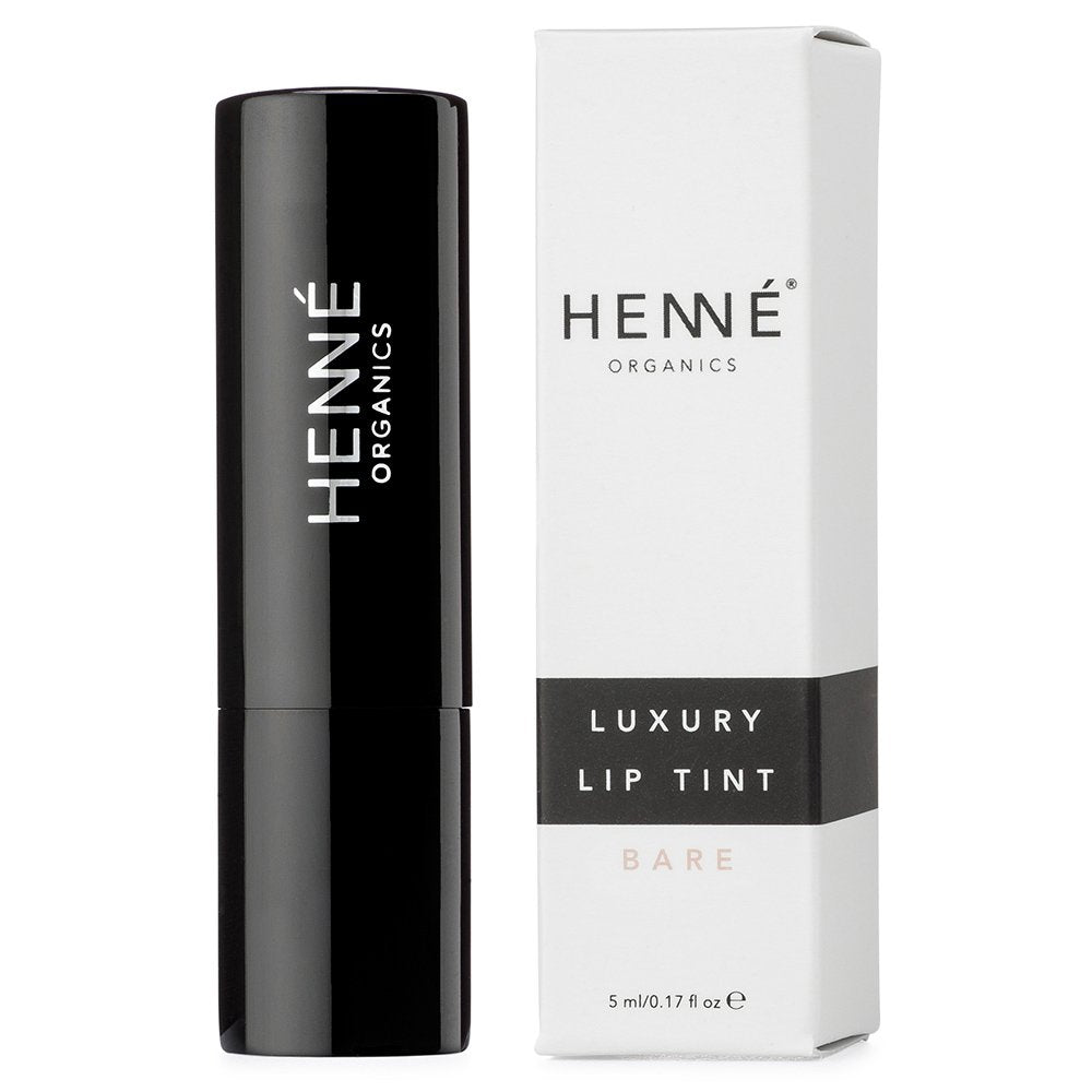 Henné Organics Luxury Lip Tint - Moisturizing, Sheer Natural Color - Bare (Pink Nude)