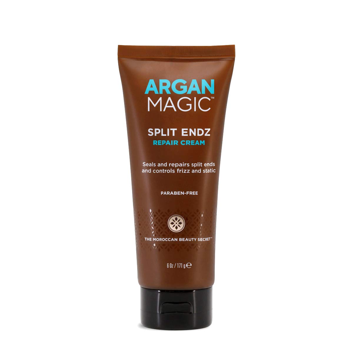 Argan Magic Split Endz Cream - Instantly Binds Frayed and Separated Ends While Preventing Future Breakage | Controls Frizz | Made in USA, Paraben Free, Cruelty Free (6 oz)