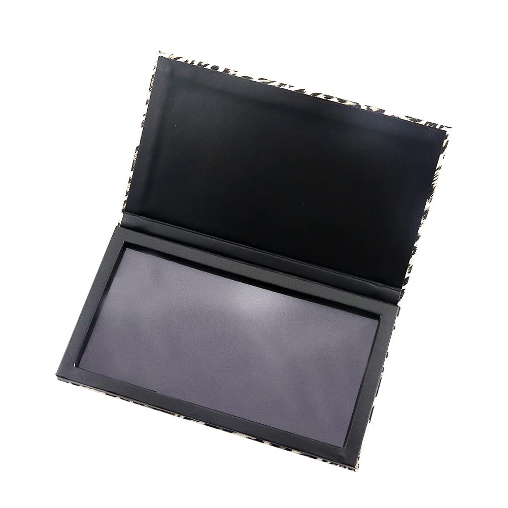 Mermaid Empty Magnetic Palette, Fish scale Empty Magnetic Palette for Highlighters Eyeshadows Lipstick Blush Powder Rectangle Large size (Leopard Grain)