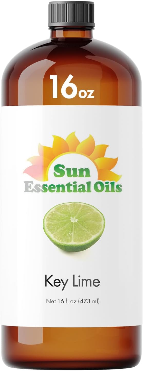 Sun Essential Oils Key Lime Essential Oil 16oz for Aromatherapy, Diffuser, Cleaning, and Household