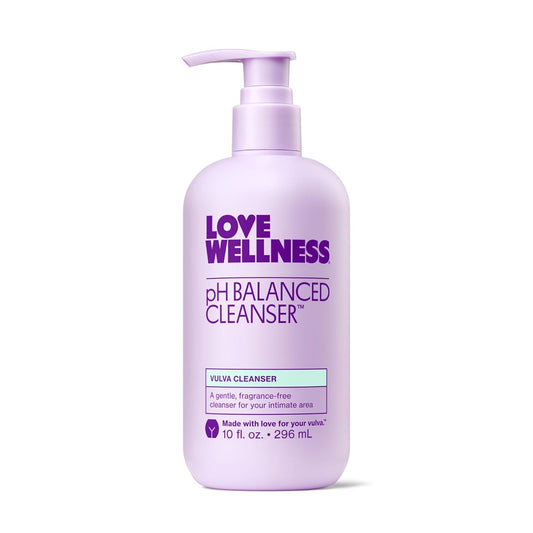 Love Wellness pH Balancing Cleanser | Feminine Vulva Wash for Intimate Health & Hygiene | Fragrance-Free, Non-Irritating & pH Matched | With Aloe Vera & Calendula for Sensitive Skin | 10 Fl Oz