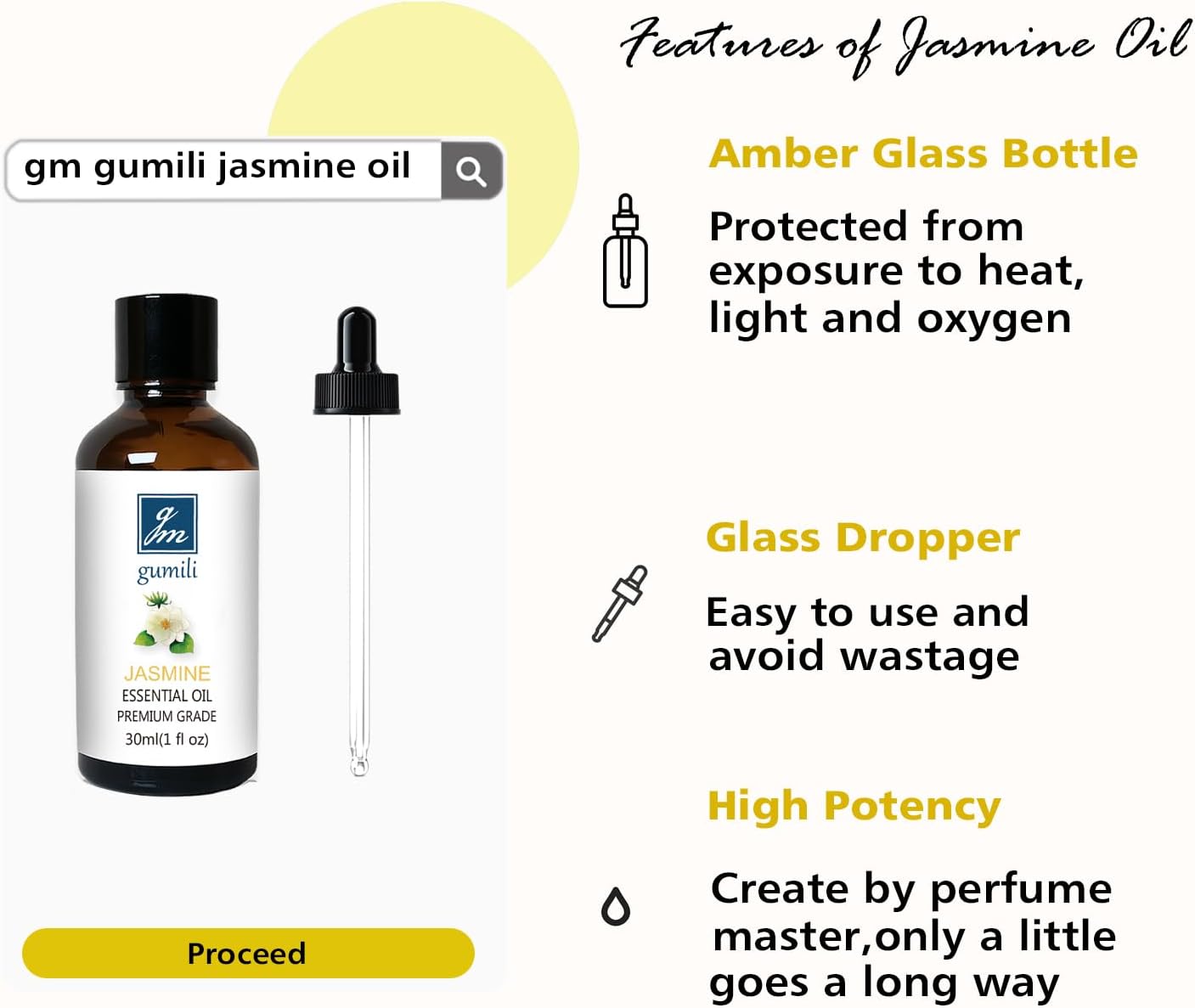 Jasmine Essential Oil, Fragrance Oil Scent Oils for Soap, Dryer Balls, Diffusers, Laundry, Bath Salts - 1 oz/30ml