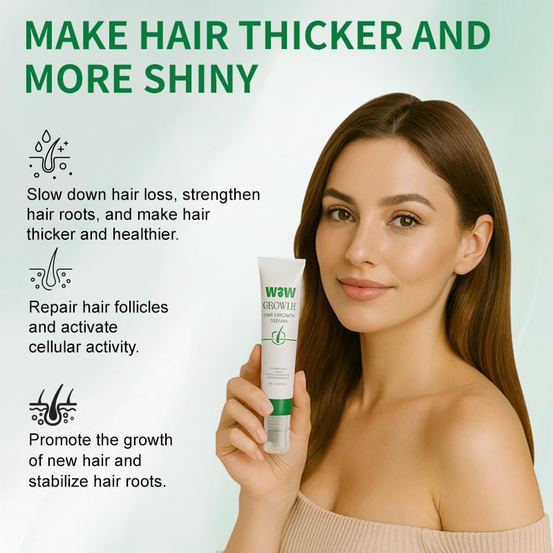 Hair Growth Serum for Scalp - Hair Serum for Hair Growth Accelerates, Strengthens & Thickens Hair Nourishing Formula with Caffeine Non-Greasy Hair Regrowth Treatment Prevents Hair Loss & Thinning