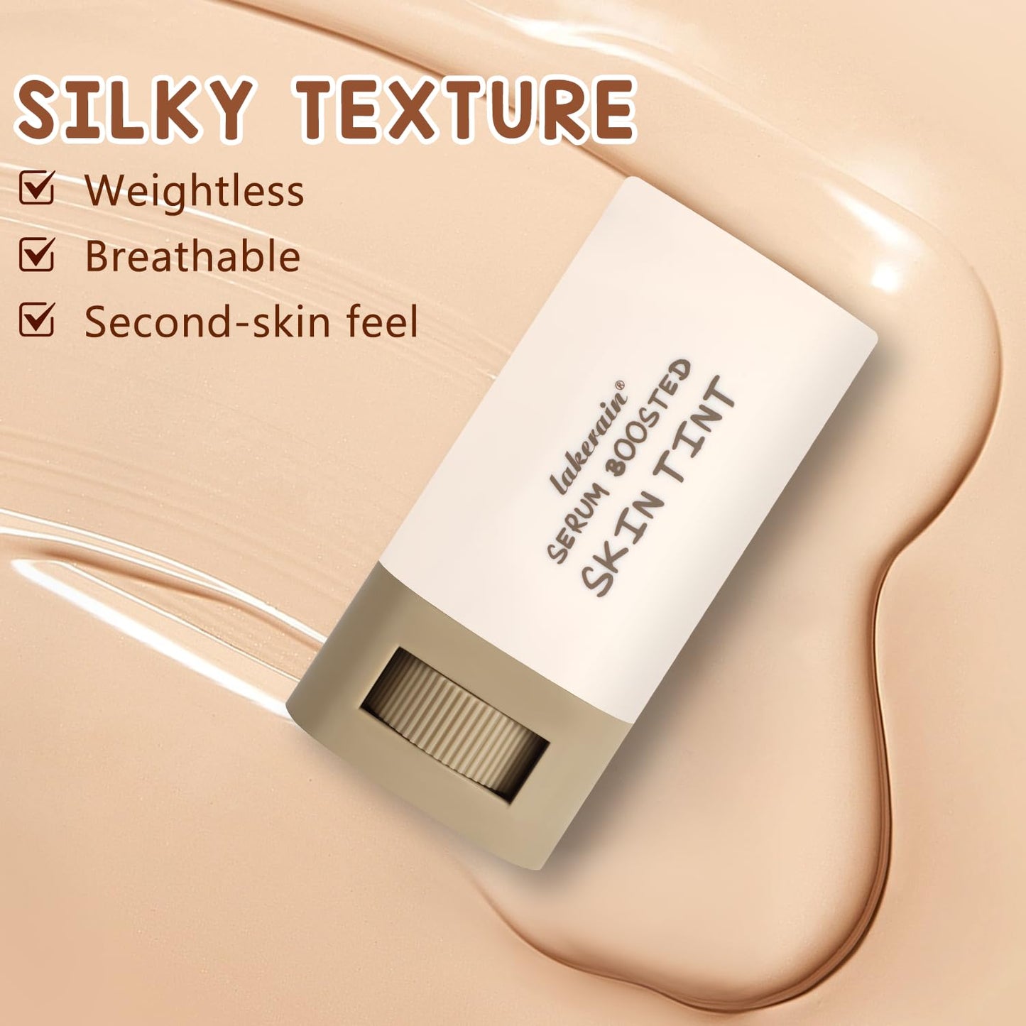 2PCS Foundation Stick Beauty Balm Serum Boosted Skin Tint, Solid Tinted Moisturizing Serum Contour Stick, Natural Fit, Moisturizing ＆ Concealing Foundation Sticks (#02)