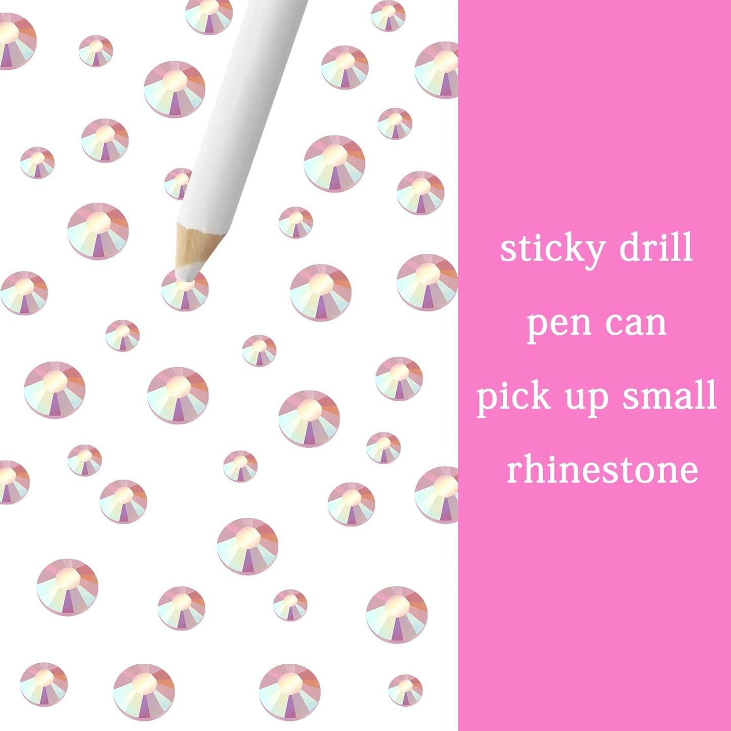 Multi Size 3mm 4mm 5mm Rhinestones Set for Nails Crafts Champagne Non Hotfix Rhinestones Nail Gems Rhinestone Jelly AB&Round Flat Back Resin Rhinestone for Makeup Clothes Shoes Eyes Bottles Crafts