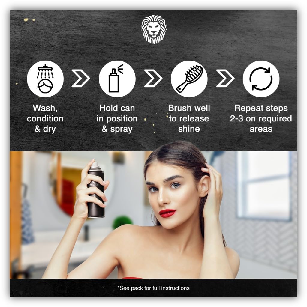 Hair Thickening Fiber Spray by Mane (100ml, Dark Brown)