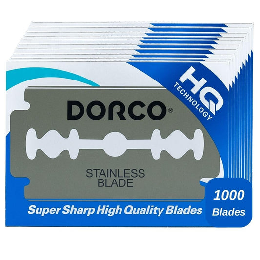 Dorco ST300 Platinum Extra Double Edge Razor Blades 1000 Count, Premium Stainless Steel Shaving Blades, Super Sharp for Smooth, Precise Shave