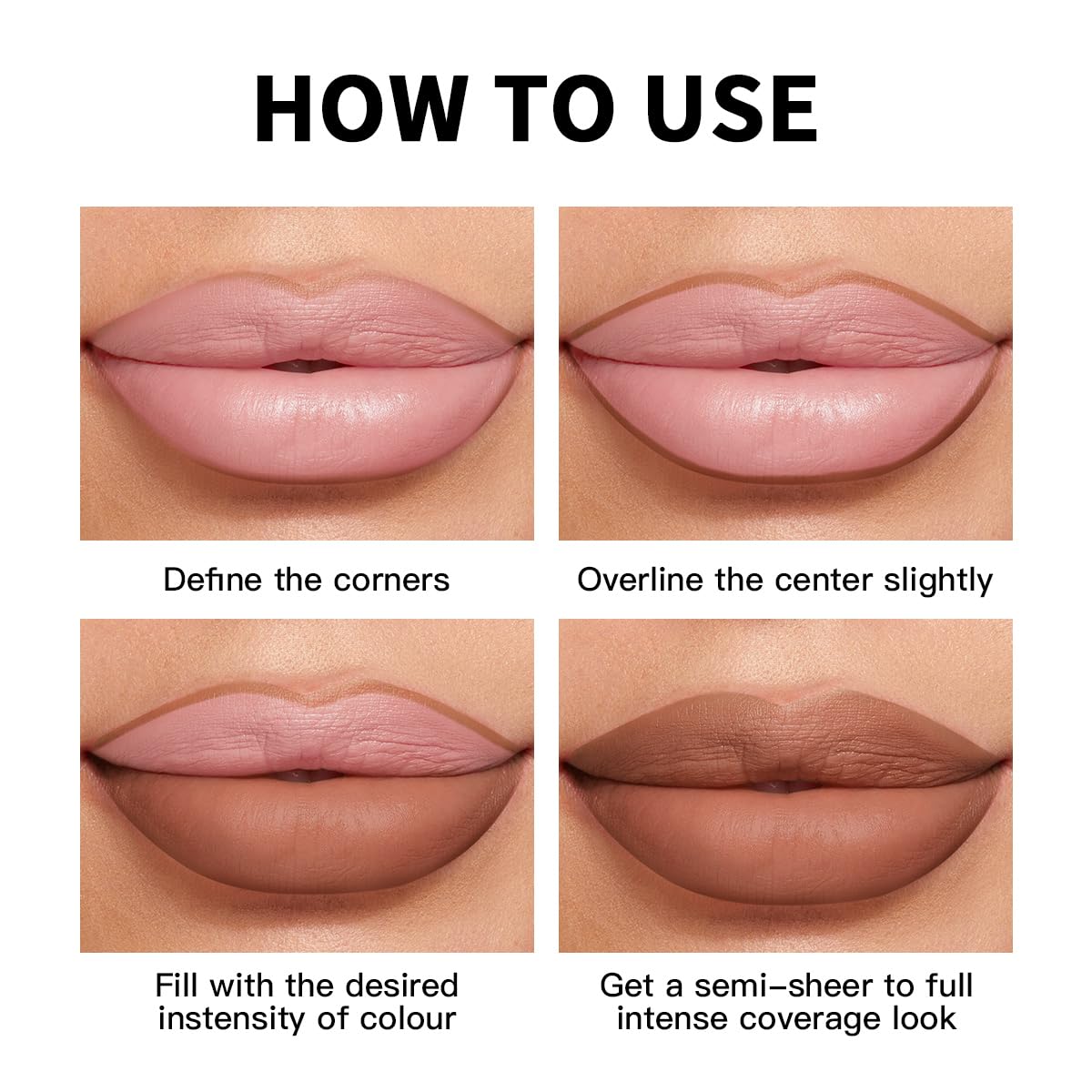 USHAS Lipstick and Lip Liner Combo Set 2 in 1 Waterproof Matte Lipstick pen for Women Lip liner Set Long Lasting with Makeup Set (Y18, Pack of 1)