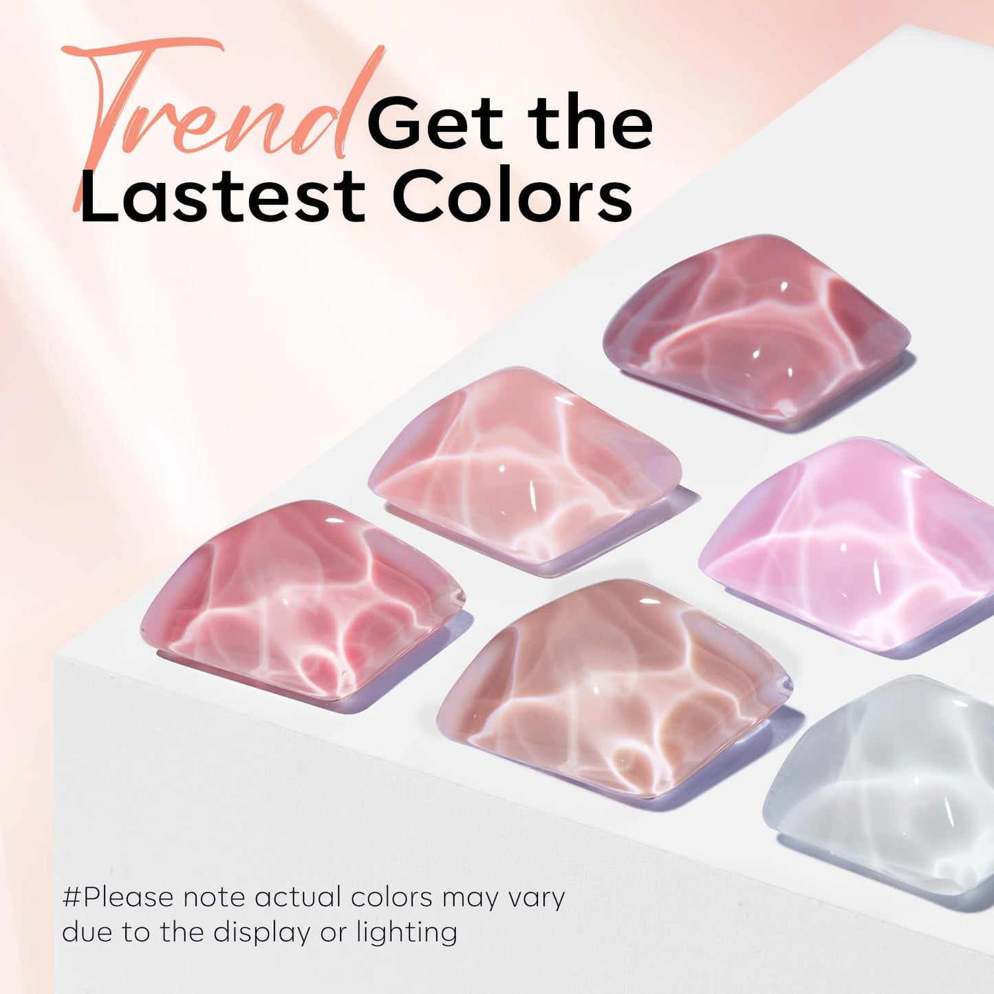 modelones Gel Nail Polish Set, 6 Colors Jelly Gel Polish White Nude Pink Neutral Translucent Nail Polish Soak Off LED Lamp Cured Soapnails Manicure Salon DIY Girl Women Gift