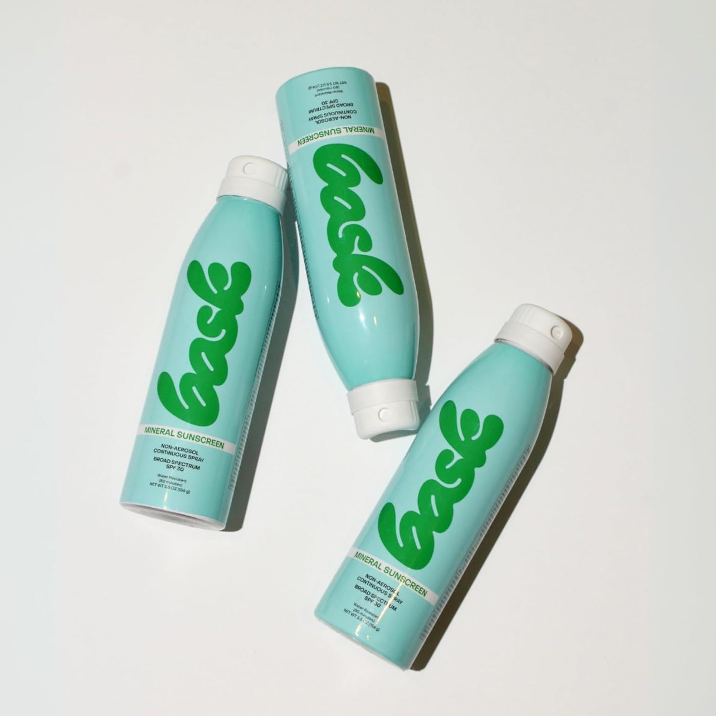 Bask Suncare SPF 30 Mineral Sunscreen Spray - Fragrance Free, Non-Aerosol, Reef Safe, Broad Spectrum UVA/UVB Protection, Dermatologist Recommended, Lightweight & Fast-Absorbing, 5.5 oz