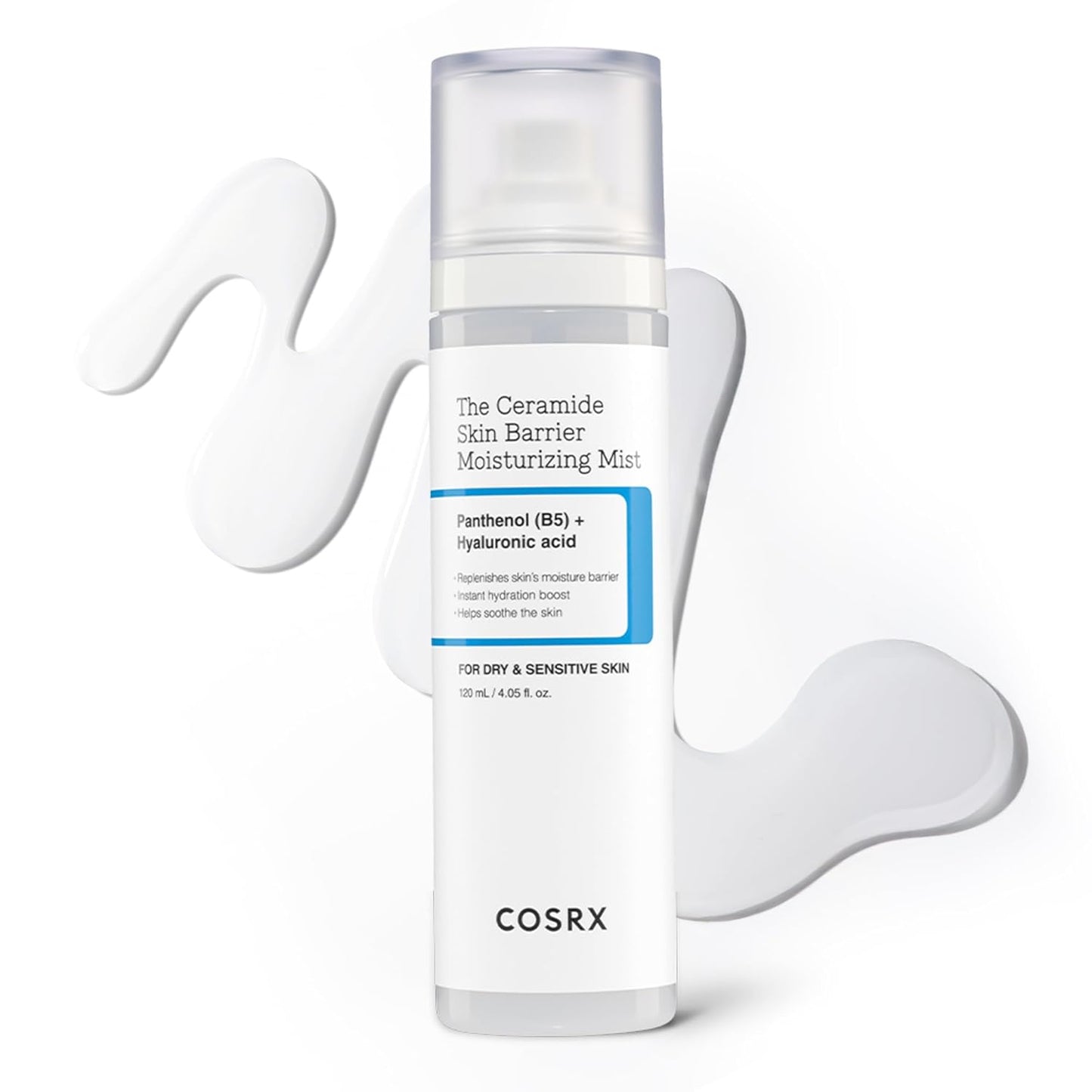 COSRX Barrier Cream Face Mist - Milky Toner with Ceramide & Hyaluronic Acid, Hydrating and Soothing Facial Spray for All Skin Types, 4.06 fl.oz, Korean Skin Care