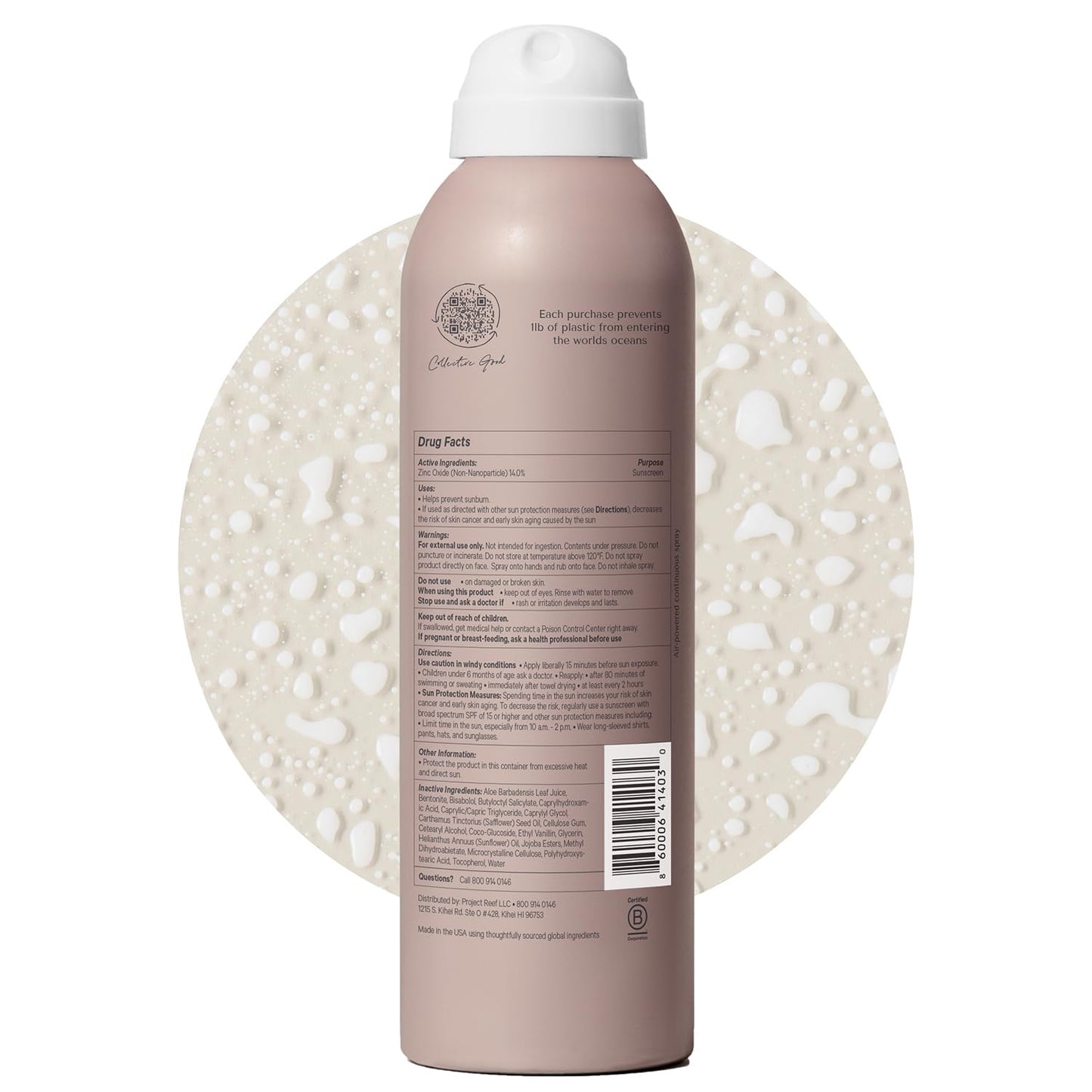 SPF 30 Mineral Sunscreen Spray - Non-Aerosol, Reef Safe, Zinc Sun Block w/ Natural Ingredients, No White Cast Sunscreen for All Skin Types