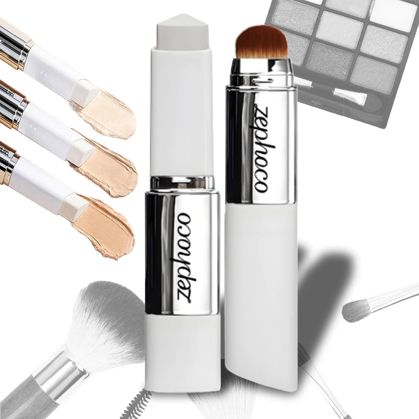 Blanc Cover Cream Stick, Color Changing & Brightening Makeup Base, Blanc Effect Cover Cream Stick for Smooth Hydrating Skin, Concealer & White Foundation for a Flawless Look (Natural)