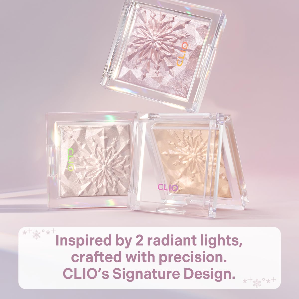 CLIO Prism Highlighter makeup, High Glossy Face Illuminator, Pearl Shimmer Smooth Baked Powder, Glitter Long- Lasting (01 Gold Sheer)