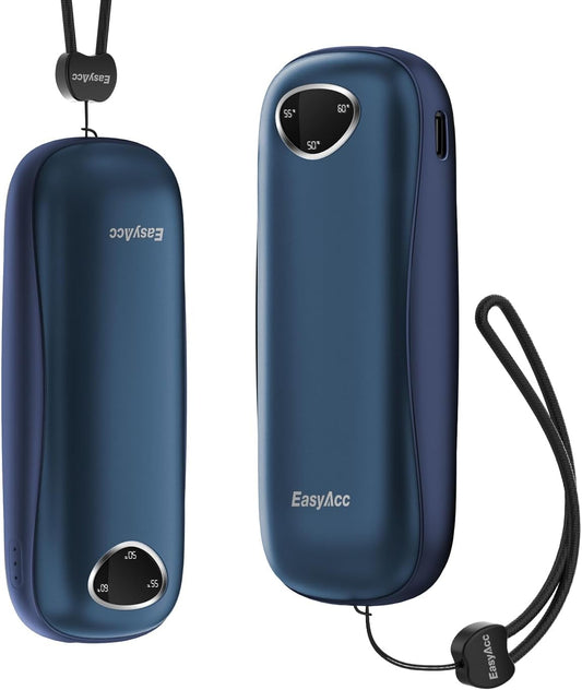 EasyAcc® Pocket Size Hand Warmers Rechargeable, Golf Hunting Hand Warmers, Real 16 Hrs Warmth, Heat Up to 131℉, UL Certified, Gloves Fitting, Golf Raynauds Skiing Essentials, Gifts Women Men