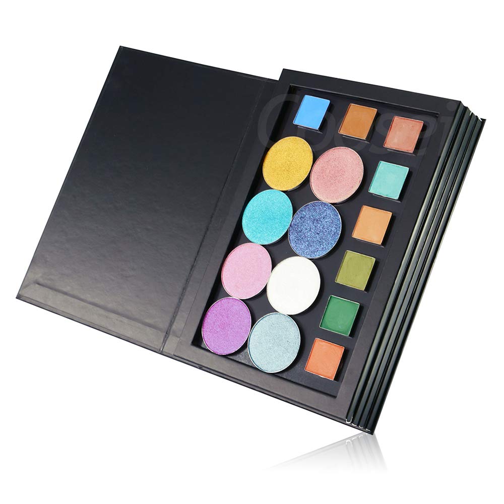 3-Layer Book Shaped Magnetic Eyeshadow Palette Large Empty Makeup Storage Box