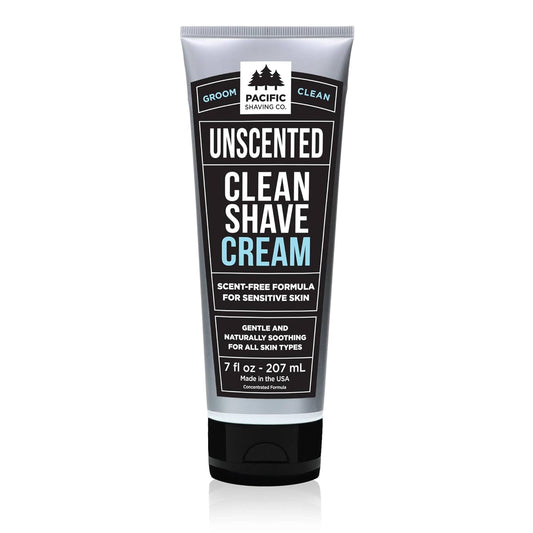 Pacific Shaving Company Clean Shaving Cream - Shea Butter + Vitamin E Shave Cream for Hydrated Sensitive Skin - Clean Formula for a Smooth, Anti-Redness + Irritation-Free Shave Cream (7 Oz)