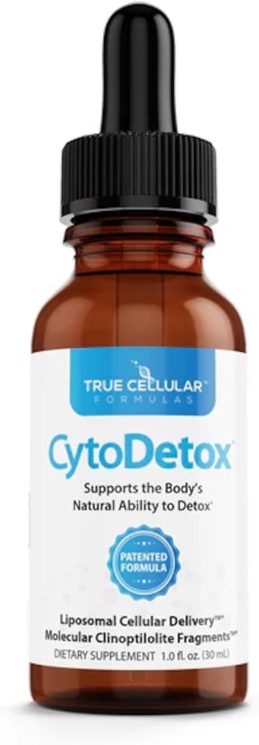CytoDetox Liposomal Zeolite Clinoptilolite with Fulvates - Supports Cellular Detox & Natural Toxin Removal - Gentle Detoxifier and Binder - 1 oz Bottle