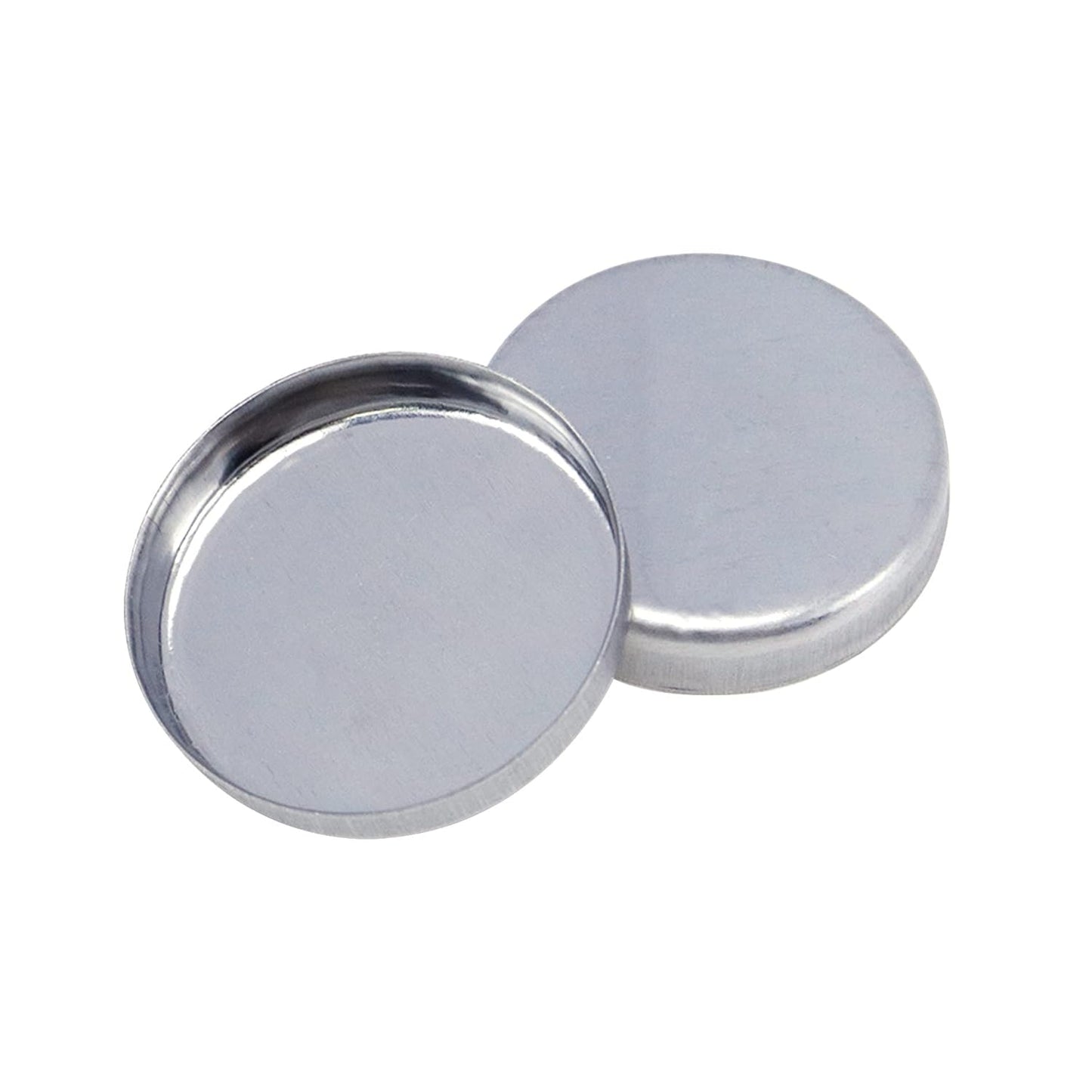 Pack of 30 Empty Round Metal Pans 26mm Eyeshadow Palette Pans Replacement for Magnets Makeup Palettes (5mm Height) Silver