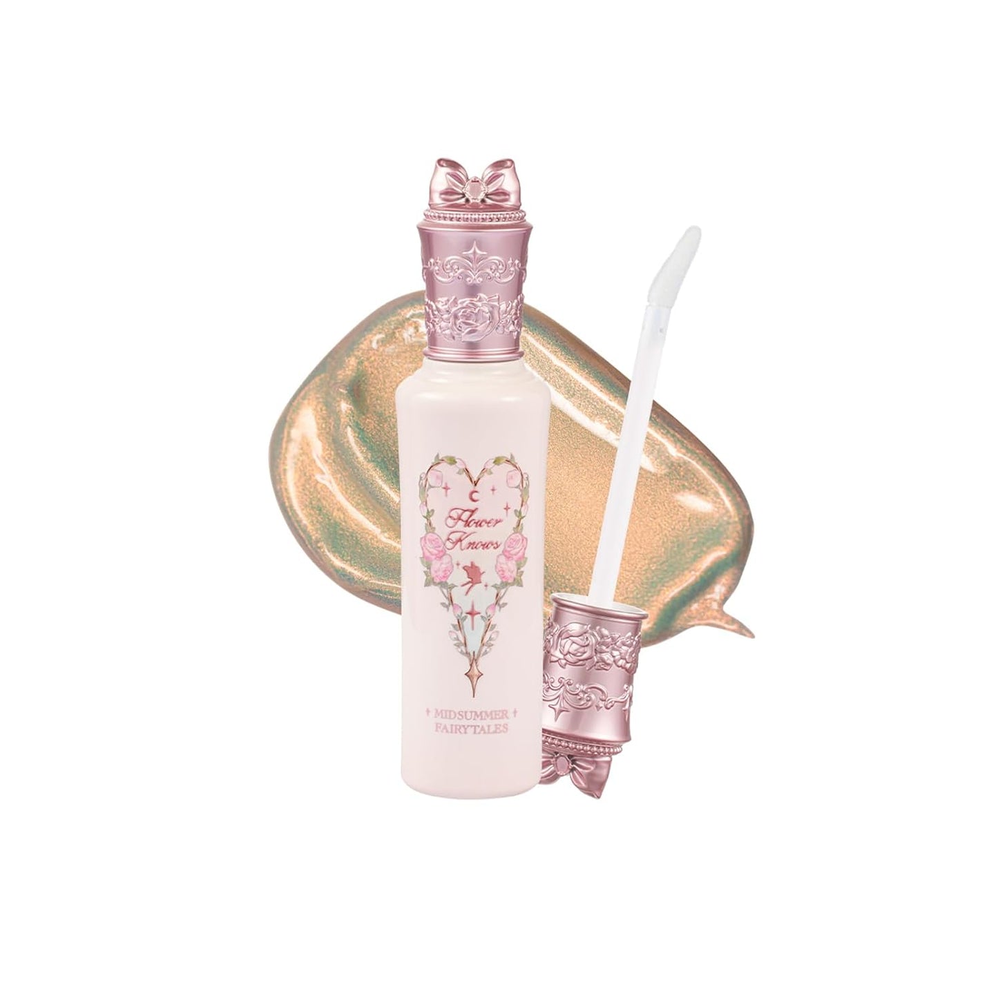 Flower Knows Midsummer Fairytales Liquid Highlighter(Multichrome),Highlighter Makeup,Pearlescent Face & Body Illuminator,Blendable & Long-lasting face Highlighter for All Skin Tones(03 Pixie Dream)