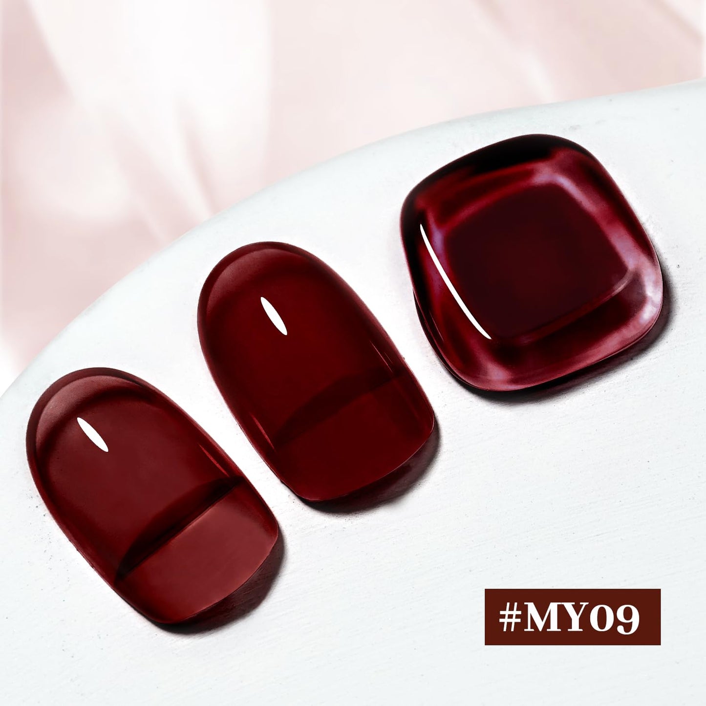 16.5ml Jelly Burgundy Nail Polish Large Volume Quick Dry Nail Polish, Long Lasting Shine, Fingernail Toenail Nail Art DIY Home Travel Nail Art Gift