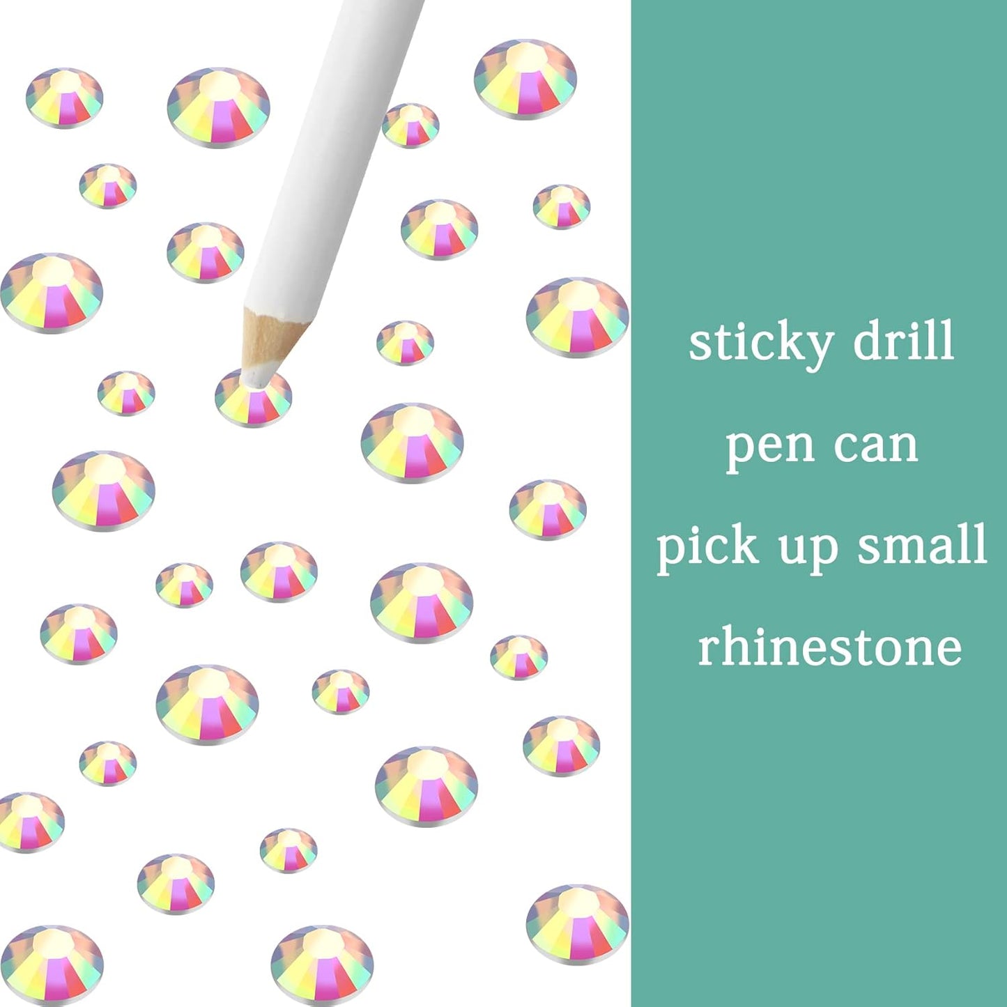 Multi Size 3mm 4mm 5mm Rhinestones Set for Nails Crafts Hot Pink Non Hotfix Rhinestones Nail Gems Rhinestone AB Color&Round Flat Back Resin Rhinestone for Makeup Clothes Shoes Eyes Bottles Crafts