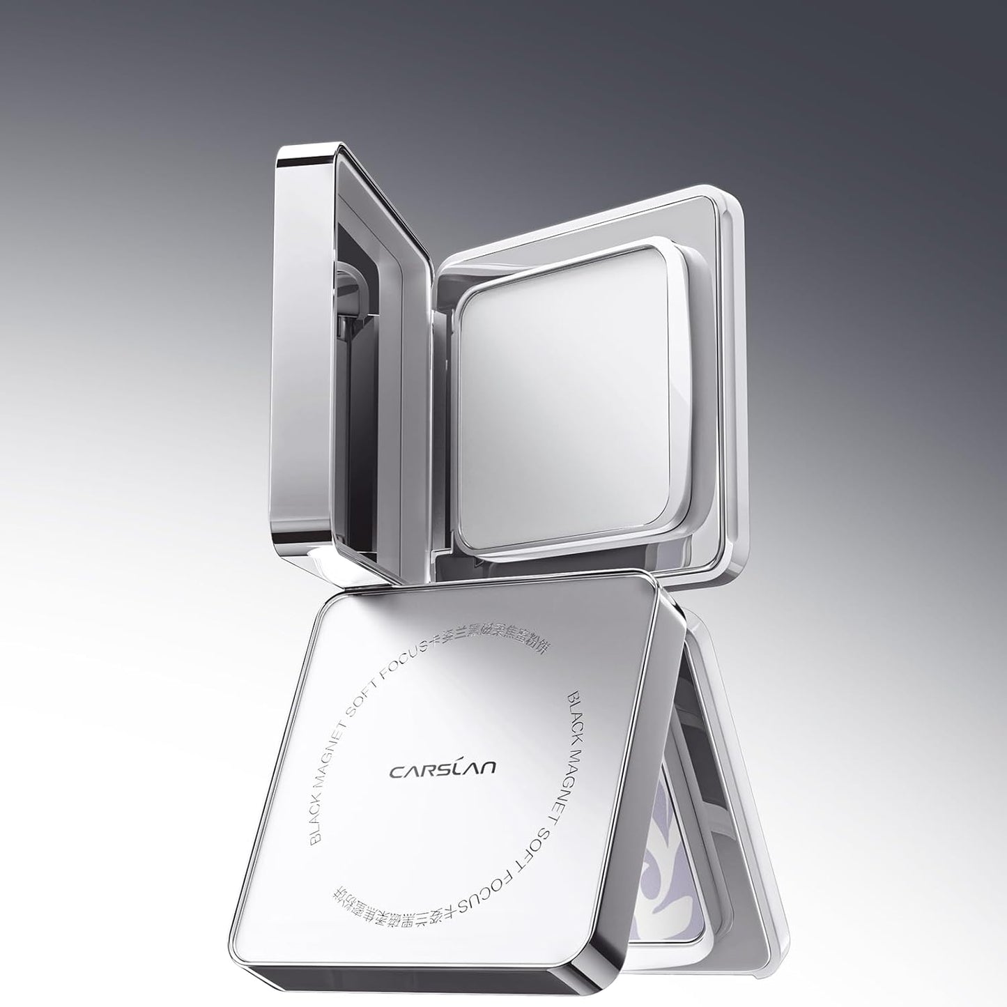 2.0 Black Magnet Soft Focus Powder, Waterproof Translucent Pressed Setting Powder, 24H Longlasting Talc-Free Face Powder, Oil Control Compact Makeup,03 Translucent For Sensitive Skin, 0.28Oz