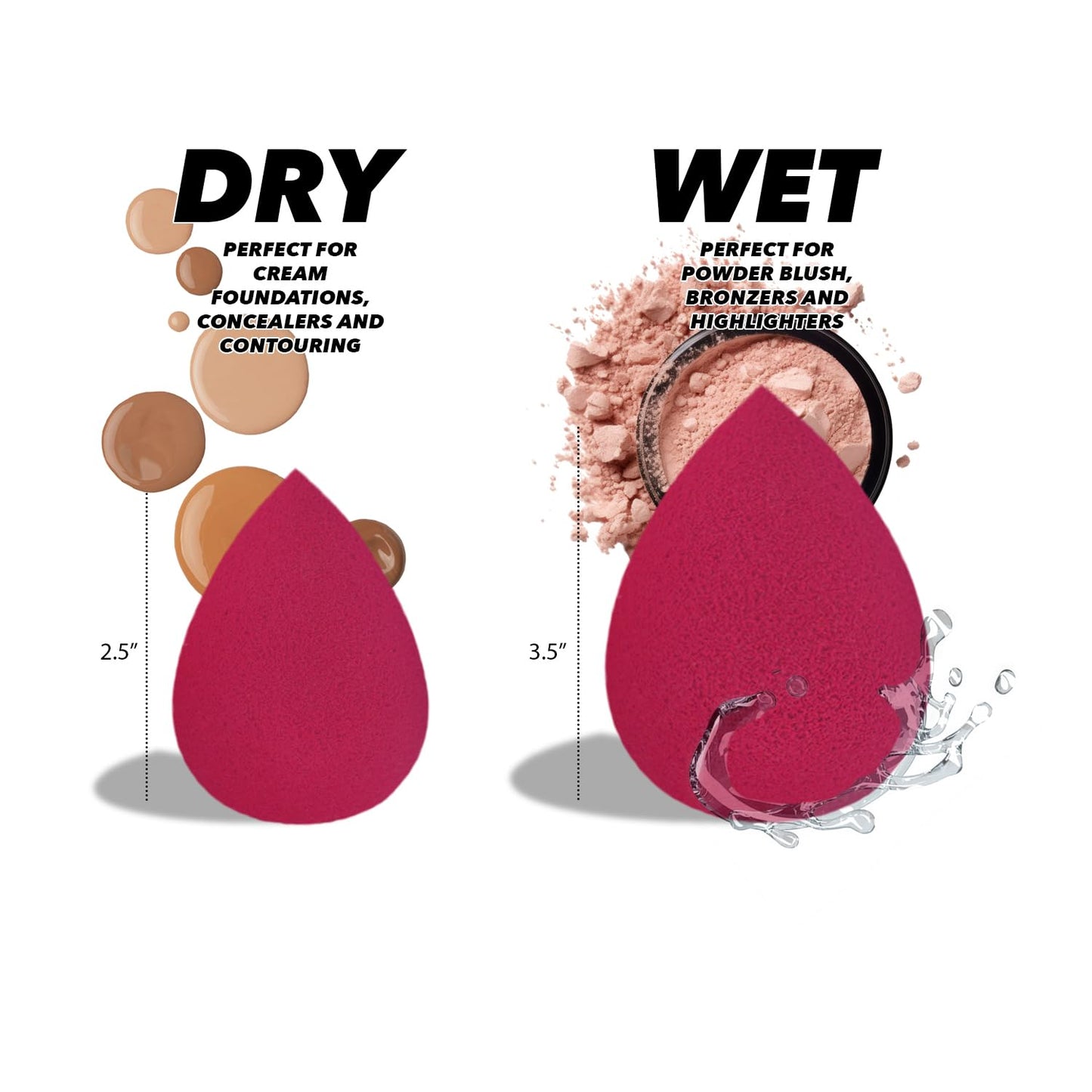 Earth & I 10 Piece Makeup Sponges for Face, Blender Sponge, Make Up Blender Sponges for Face, Foundation Applicator, Makeup Disposable Applicators, Cosmetic Sponges, Make Up Accessories