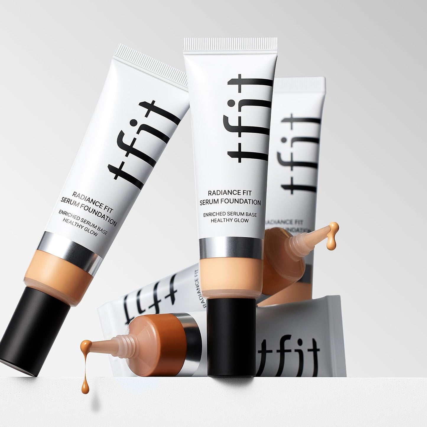 TFIT Radiance Fit Serum Foundation - Flawless Coverage, Dewy finish, Long-lasting, Lightweight, Korean Makeup,1.05 Oz. (W04 Buff, 1.05 Oz.)