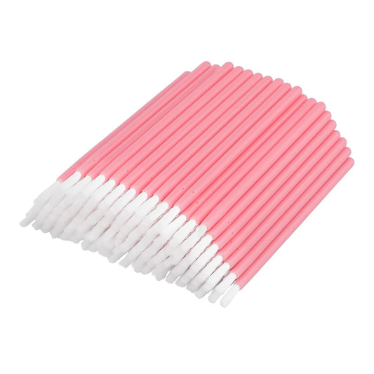 G2PLUS 100Pcs Lip Brush, Pink Lip Gloss Wands, Nylon Lipstick Gloss Applicator, Disposable Nail Brushes for Makeup, PYO Cookie Paint, Nail Art, Painting, Detail Brush